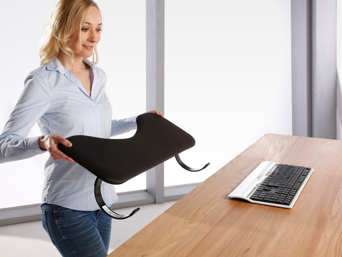 Storex Active Tilt Hocker - Höhenverstellbar 30,5-61 Cm, Ergonomisch Für Stehtische & Büro